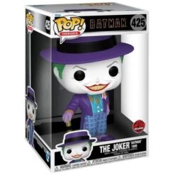 FUNKO POP! - The Joker With Hat Figur - Batman 1989 25cm -Figurenwelt Geschaft 425 funko pop figure dc comics the joker batman 1989 supersized box