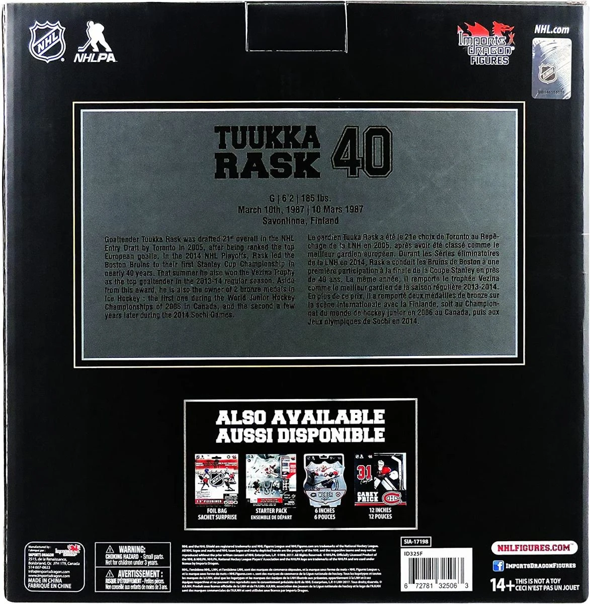NHL - Boston Bruins - Tuukka Rask - Figur 6 NHL - Boston Bruins - Tuukka Rask - Figur - Image 4