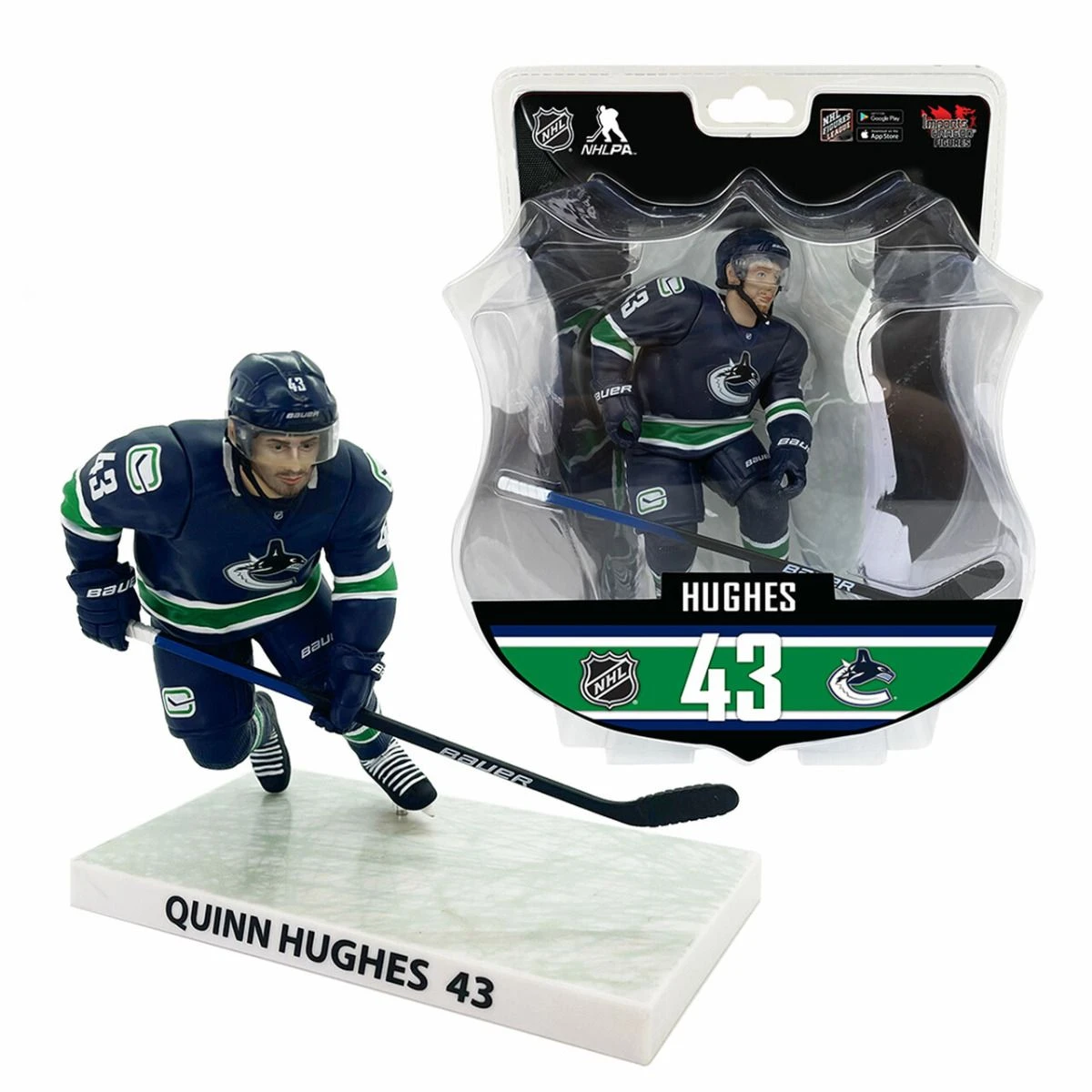 NHL - Vancouver Canuks - Quinn Hughes - Figur 4 NHL - Vancouver Canuks - Quinn Hughes - Figur - Image 2